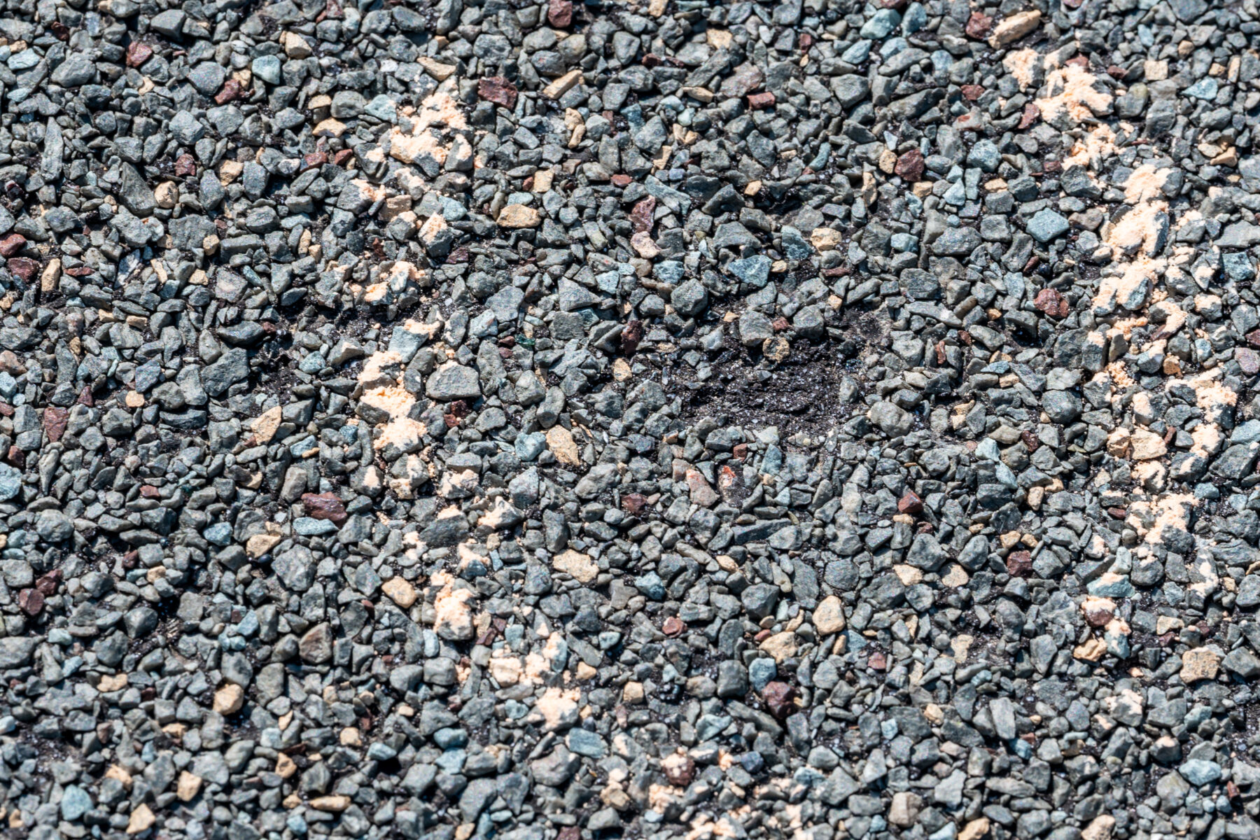 Bruised shingle from hail damage