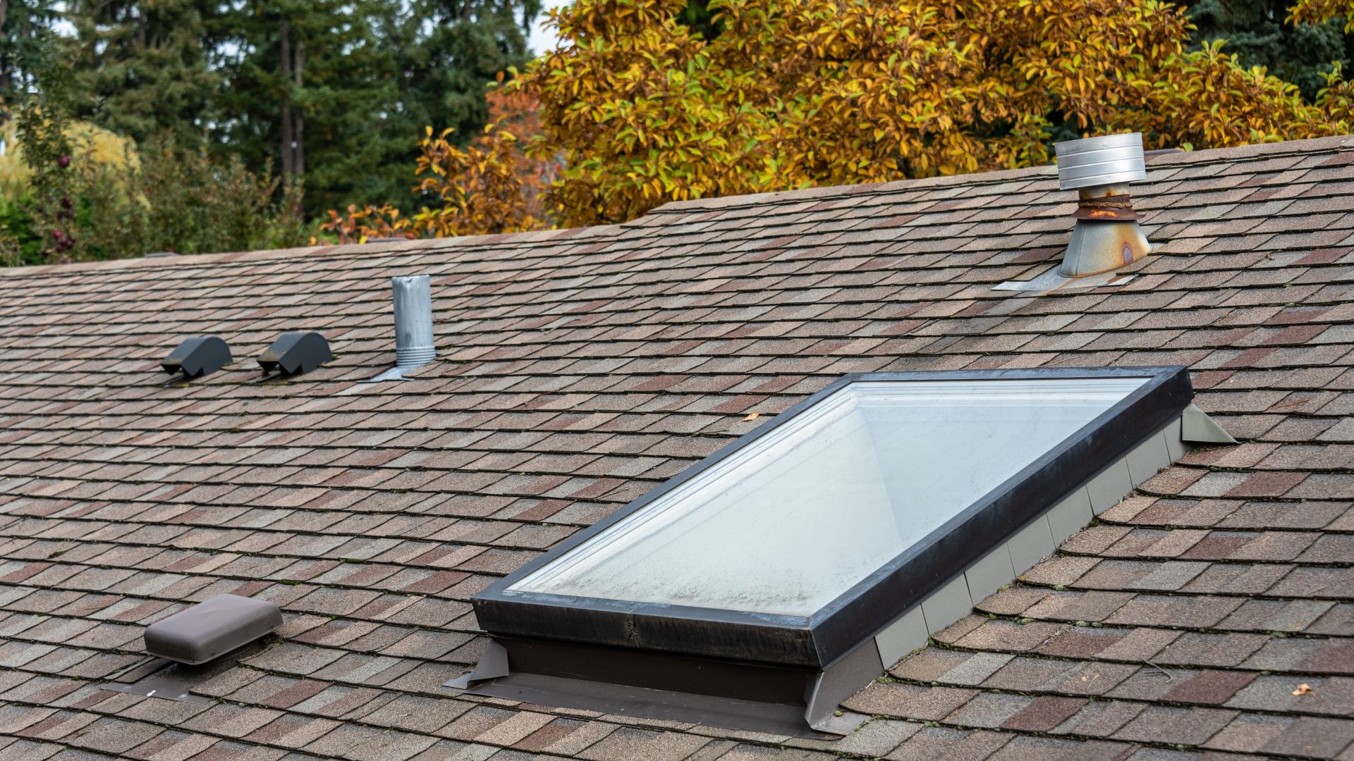 Leaking skylight repair from MBA Roofing.