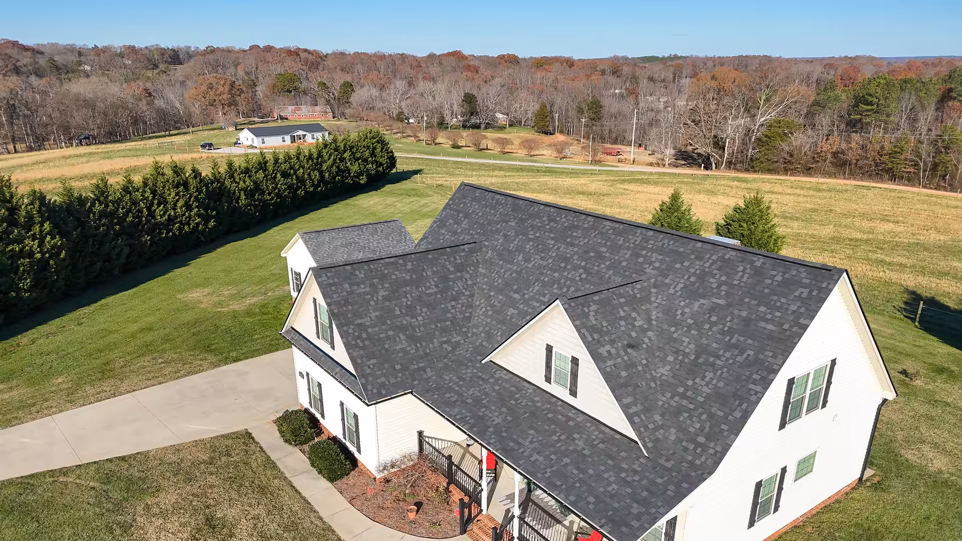 North Carolina home with a completed roof replacement after storm damage